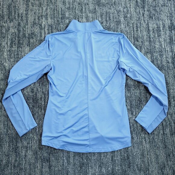 GG Blue Luxe Sport Women's Long Sleeve Blue Golf Tennis Qtr Zip Top Active - Picture 2 of 13